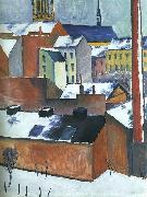 August Macke St.Mary's in the Snow oil painting picture wholesale
